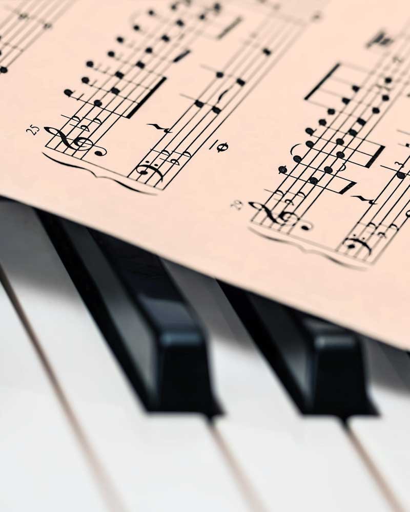 Spartito sul pianoforte